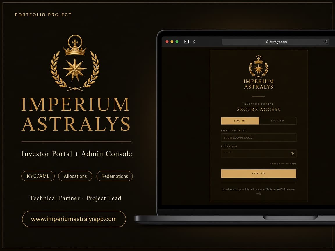 Cahero Privé Investor Platform — project preview